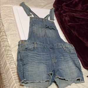Denim Short Overalls